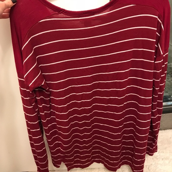 Old Navy Red & White Striped Shirt - Picture 3 of 3
